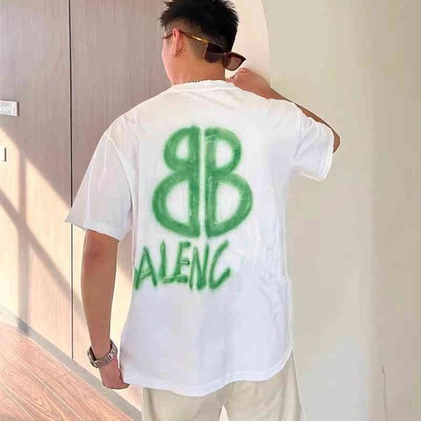 women's t-shirt s summer women's versatile loose double b letter printing luminous graffiti short sleeve t-shirt net red fashion, White
women's t-shirt s summer women's versatile loose double b letter printing luminous graffiti short sleeve t-shirt net red fashion, White