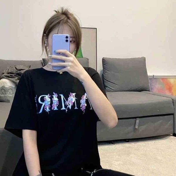 european and american designer am1riy t letter flower color summer printing high street loose men and women short sleeve shirt fas, White;black
european and american designer am1riy t letter flower color summer printing high street loose men and women short sleeve shirt fas, White;black