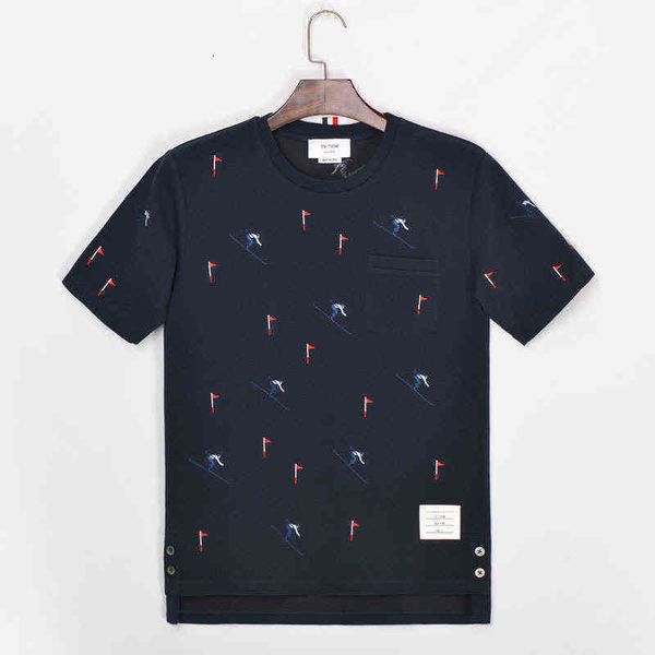 ski embroidery summer short sleeve t-shirt men's fashion pullover round neck slim fit tb cool designer slim sport double-sided embroide, White;black
ski embroidery summer short sleeve t-shirt men's fashion pullover round neck slim fit tb cool designer slim sport double-sided embroide, White;black