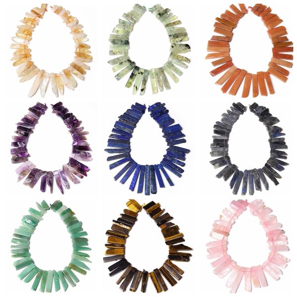 drilled natural crystal stone charms quartz lazuli labradorite minerals slice point beads cut crystal stick pendants jewelry making crown, Bronze;silver
drilled natural crystal stone charms quartz lazuli labradorite minerals slice point beads cut crystal stick pendants jewelry making crown, Bronze;silver