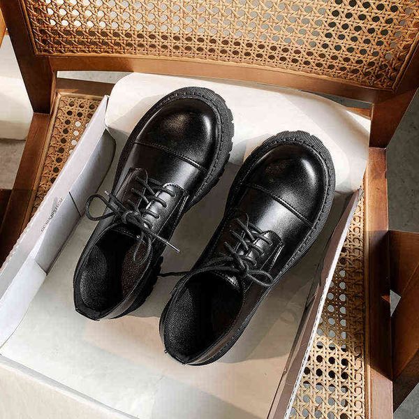 dress shoes british style platform loafers lace up small leather shoes fashion women black high heels 220320
dress shoes british style platform loafers lace up small leather shoes fashion women black high heels 220320