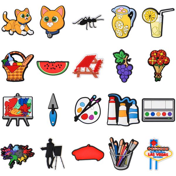 wholesales custom pvc croc decoration charms mexican fruits and colorful drawing tools clog shoe charms, White;pink
wholesales custom pvc croc decoration charms mexican fruits and colorful drawing tools clog shoe charms, White;pink