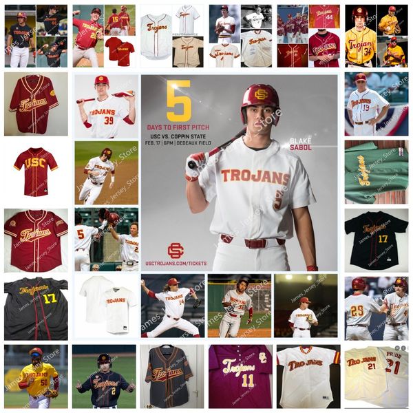 2022 ncaa custom usc trojans stitched college baseball jersey 28 kyle hurt 5 blake sabol 15 chase bushor 3 cj stubbs 16 jamal o'guinn 3, Black
2022 ncaa custom usc trojans stitched college baseball jersey 28 kyle hurt 5 blake sabol 15 chase bushor 3 cj stubbs 16 jamal o'guinn 3, Black