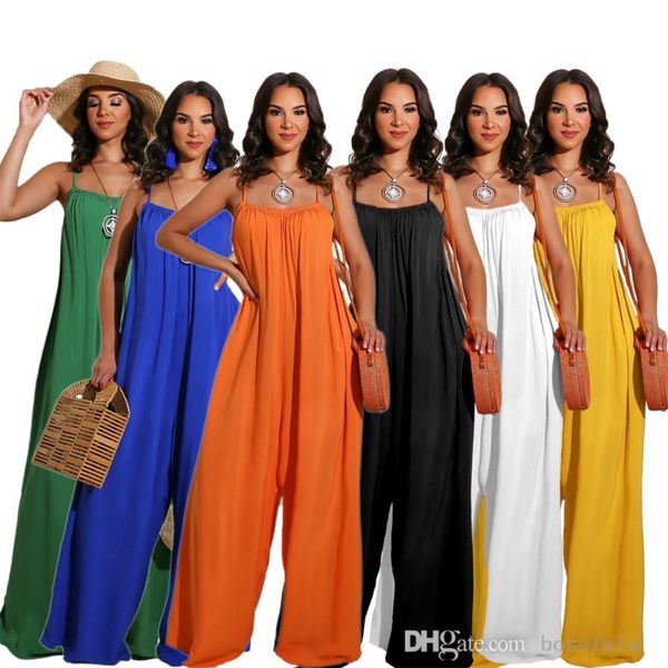 2022 summer womens clothing solid casual chiffon wide leg pants suspender backless ladies jumpsuits, Black;white
2022 summer womens clothing solid casual chiffon wide leg pants suspender backless ladies jumpsuits, Black;white