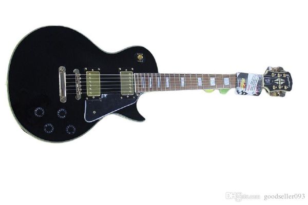 black lp custom guitar electric guitar with black pick guard guitar golden tuning keys
black lp custom guitar electric guitar with black pick guard guitar golden tuning keys