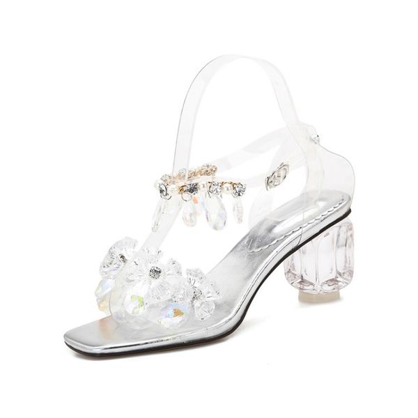 2022 women ladies genuine sandals dress shoes 7.5cm transparent chuckly high heels peep toe wedding party buckle strap bead pvc diamond retr, Black
2022 women ladies genuine sandals dress shoes 7.5cm transparent chuckly high heels peep toe wedding party buckle strap bead pvc diamond retr, Black