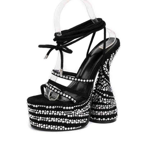 2022 european and american diamond nightclub waterproof platform 16cm ultra-high heel strap sandals, Black
2022 european and american diamond nightclub waterproof platform 16cm ultra-high heel strap sandals, Black