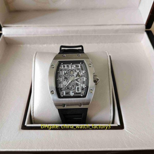 with box papers hand bags watches 37mm x 48mm rm67-01ti extra flat skeleton stainless steel mechanical automatic mens watch men's wrist, Slivery;brown
with box papers hand bags watches 37mm x 48mm rm67-01ti extra flat skeleton stainless steel mechanical automatic mens watch men's wrist, Slivery;brown