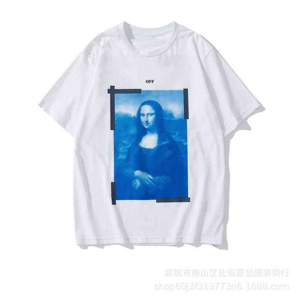 off summer new mona lisa portrait print short sleeve t-shirt ow couple round neck pulloverfu34, White;black
off summer new mona lisa portrait print short sleeve t-shirt ow couple round neck pulloverfu34, White;black