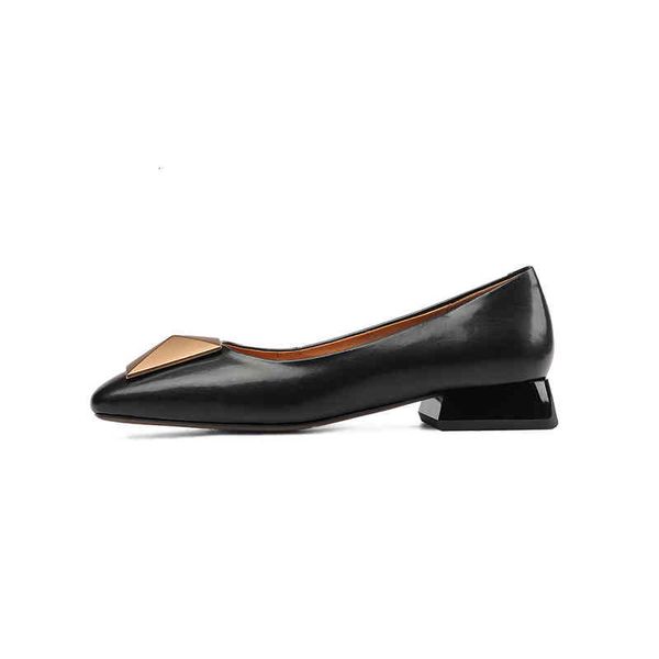 dress shoes spring and summer women's shoes square head thick heel low square buckle metal four seasons cowhide kyxw, Black
dress shoes spring and summer women's shoes square head thick heel low square buckle metal four seasons cowhide kyxw, Black