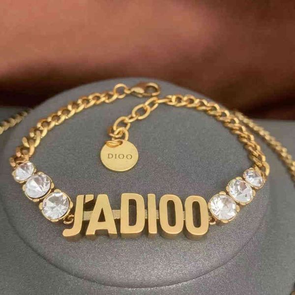 fine jewellery letter diamond inlaid necklace personality temperament vintage women's bracelet, Black
fine jewellery letter diamond inlaid necklace personality temperament vintage women's bracelet, Black