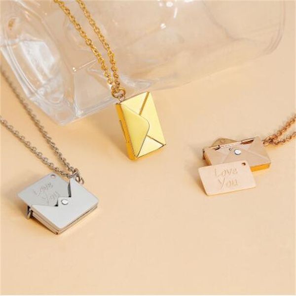 love letter envelope pendant necklace customized stainless steel jewelry confession love you for valentine day mother day gift gc1294, Silver
love letter envelope pendant necklace customized stainless steel jewelry confession love you for valentine day mother day gift gc1294, Silver