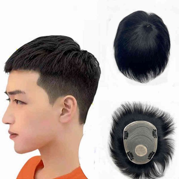 men hair synthetic halo lady beauty thick human toupee with pu around replacement system prosthetic wig male pieces for baldness 0527, Black 
men hair synthetic halo lady beauty thick human toupee with pu around replacement system prosthetic wig male pieces for baldness 0527, Black