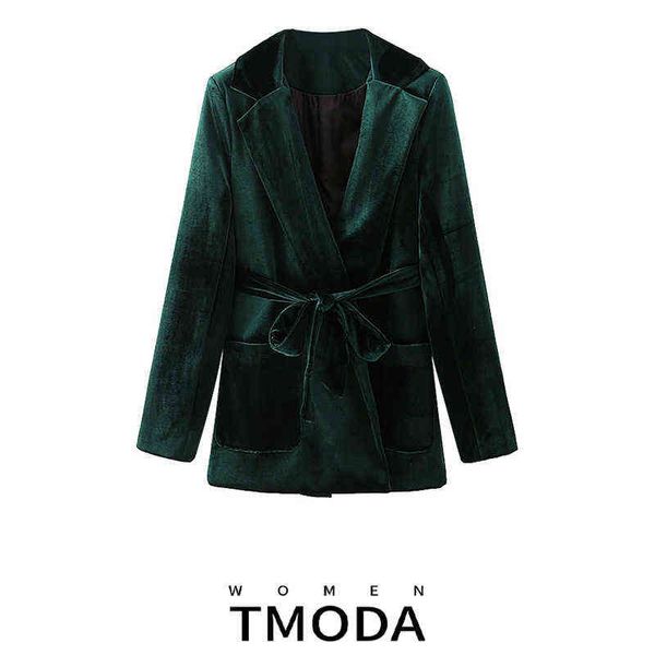 suit tmoda364 blazers with belt women fashion green velvet jackets women elegan, White;black
suit tmoda364 blazers with belt women fashion green velvet jackets women elegan, White;black
