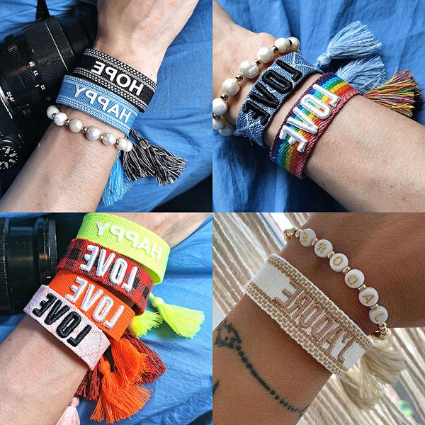 woven bracelet three-dimensional embroidered letter tassel d home, Golden;silver
woven bracelet three-dimensional embroidered letter tassel d home, Golden;silver