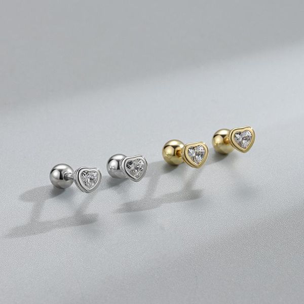 stud gold plated 925 sterling silver love heart inlaid zircon earrings piercing jewelry luxury personali for women, Golden;silver
stud gold plated 925 sterling silver love heart inlaid zircon earrings piercing jewelry luxury personali for women, Golden;silver