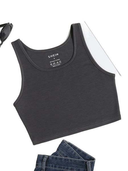 solid crop tank o2zl#, White
solid crop tank o2zl#, White