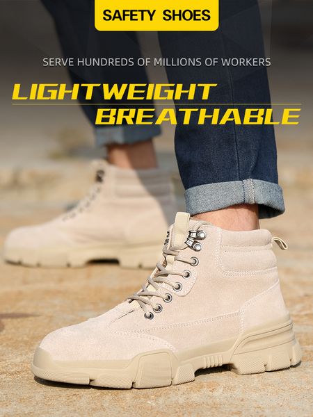 men safety shoes with indestructible shoe work boots with steel toe waterproof breathable sneakers work shoes, Black;brown
men safety shoes with indestructible shoe work boots with steel toe waterproof breathable sneakers work shoes, Black;brown