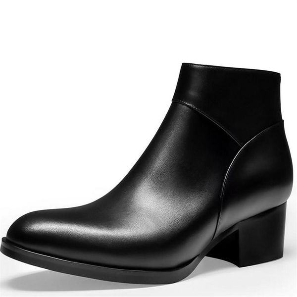 autumn winter new mens genuine leather boots high heels fashion casual high zip ankle boots shoes men career work boots man311l, Black
autumn winter new mens genuine leather boots high heels fashion casual high zip ankle boots shoes men career work boots man311l, Black