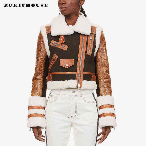 faux leather fleece jacket woman short moto biker zipper outerwear imitation lambswool women's winter coats streetwear l220728, Black
faux leather fleece jacket woman short moto biker zipper outerwear imitation lambswool women's winter coats streetwear l220728, Black
