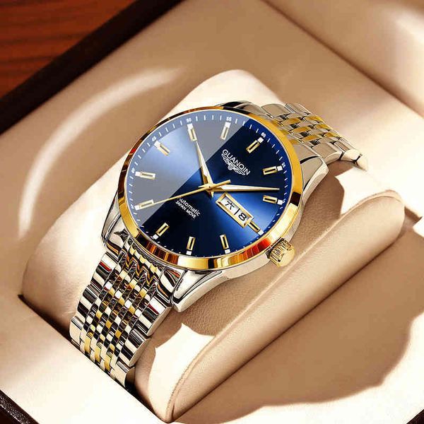 2022 new swiss mechanical watch steel band luminous waterproof double calendar automatic hollowed out men's busins watch, Slivery;brown
2022 new swiss mechanical watch steel band luminous waterproof double calendar automatic hollowed out men's busins watch, Slivery;brown
