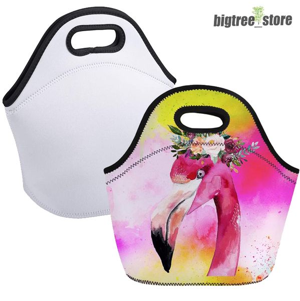 

wholesale printing portable washable tote handbag meal picnic bags thermal insulated cooler bag neoprene lunch bag