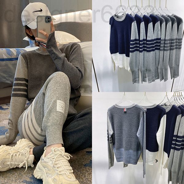 women's knits & tees designer four bars tb college style autumn winter wool color matching round neck casual versatile sweater pullover, White
women's knits & tees designer four bars tb college style autumn winter wool color matching round neck casual versatile sweater pullover, White