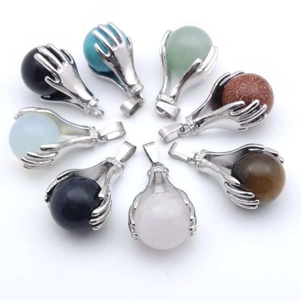 natural stone crystal pendant gold silver hand hold charms round bead necklaces pendants yoga reiki chakra healing women men jewelry, Bronze;silver
natural stone crystal pendant gold silver hand hold charms round bead necklaces pendants yoga reiki chakra healing women men jewelry, Bronze;silver