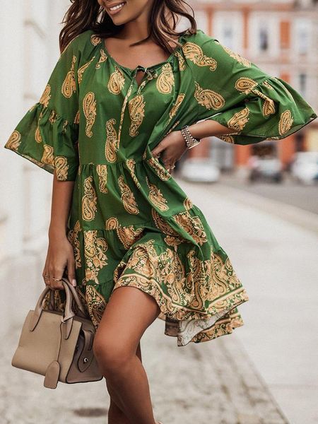short flare sleeve mini dress vintage women summer v-neck casual ladies party simple printing streetwear dropshipping, White
short flare sleeve mini dress vintage women summer v-neck casual ladies party simple printing streetwear dropshipping, White