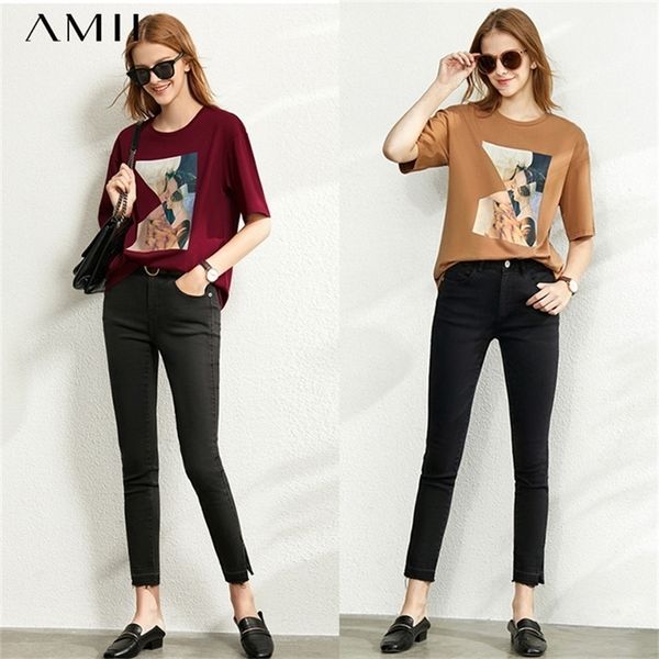 amii round neck printed cotton short sleeve t-shirt women's spring summer 1007 210312, White
amii round neck printed cotton short sleeve t-shirt women's spring summer 1007 210312, White