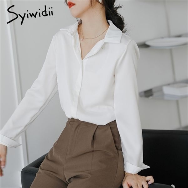 fashion satin blouse plus size clothing for women ol elegant casual solid long sleeve v neck korean vintage shirts 210607, White
fashion satin blouse plus size clothing for women ol elegant casual solid long sleeve v neck korean vintage shirts 210607, White