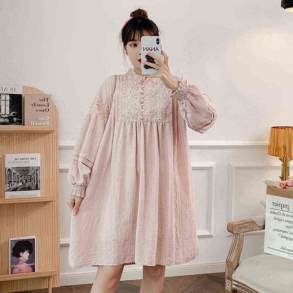 spring pregnant women dress sweet long lantern sleeves lace patchwork stand collar maternity chiffon dress plus size clothing j220628, White
spring pregnant women dress sweet long lantern sleeves lace patchwork stand collar maternity chiffon dress plus size clothing j220628, White