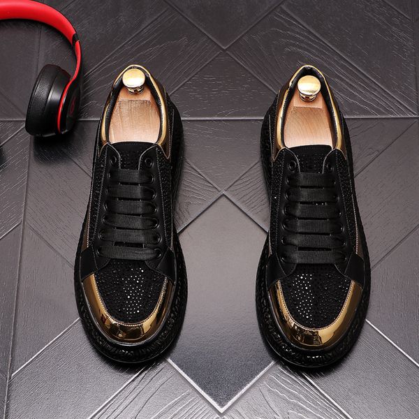 luxury italian style rhinestones wedding party dress shoes fashion thick bottom formal sneakers black lace-up driving walking nightclub form
luxury italian style rhinestones wedding party dress shoes fashion thick bottom formal sneakers black lace-up driving walking nightclub form