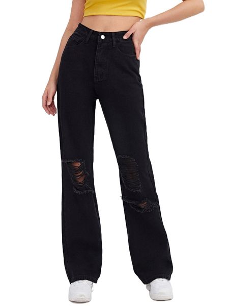high waist ripped jeans e0hx#, Blue
high waist ripped jeans e0hx#, Blue