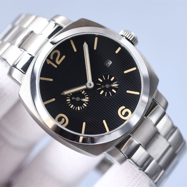 pam 0628 mens automatic mechanical watches 44mm dial black color 316l fine steel case luminous 100m waterproof, Slivery;brown
pam 0628 mens automatic mechanical watches 44mm dial black color 316l fine steel case luminous 100m waterproof, Slivery;brown