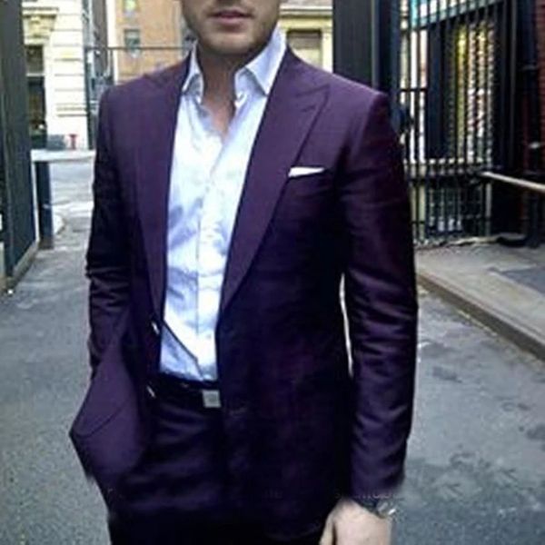 dark purple tuxedo men suit set slim fit blazer groom wedding prom suits terno masculino jacket pants, Black;gray
dark purple tuxedo men suit set slim fit blazer groom wedding prom suits terno masculino jacket pants, Black;gray