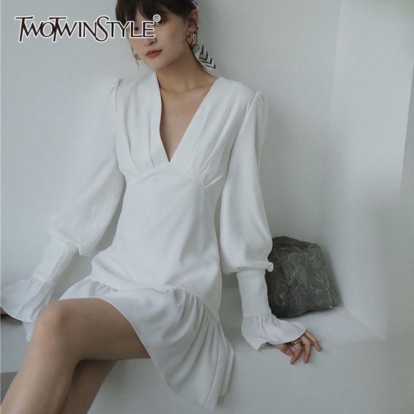 ruffle elegant womens dress v neck lantern long sleeve high waist dresses female spring fashion clothing 210423, Black;gray
ruffle elegant womens dress v neck lantern long sleeve high waist dresses female spring fashion clothing 210423, Black;gray