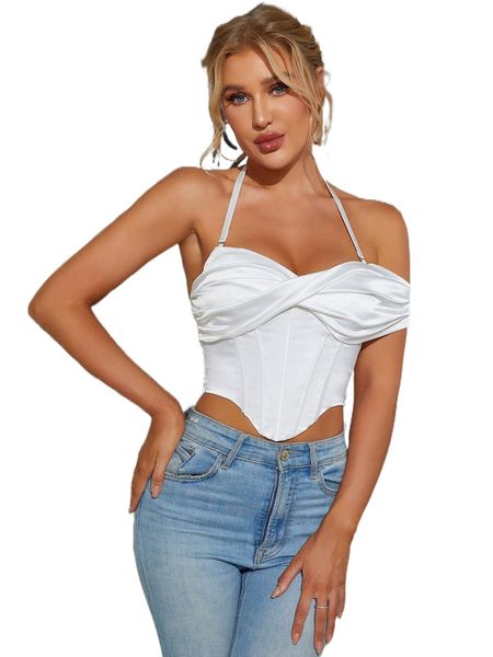 parthea zip backless twist front asymmetrical hem satin halter r8il#, White
parthea zip backless twist front asymmetrical hem satin halter r8il#, White