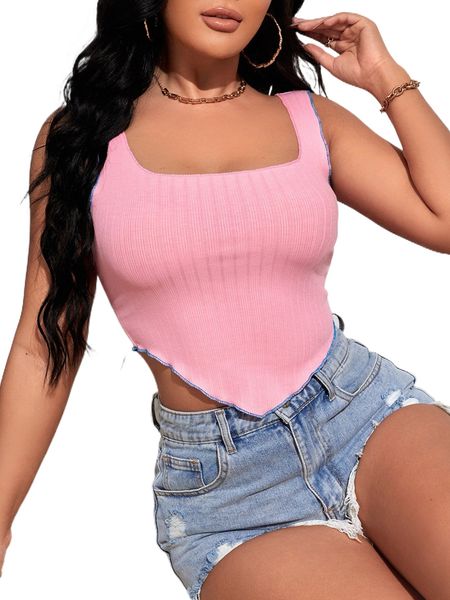 sxy asymmetrical hem tank g6wi#, White