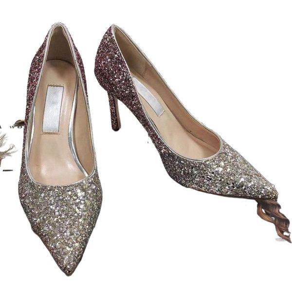 designer sandals women gradient sandal pointed toe pumps romy love glitter high heels lady wedding shoes, Black
designer sandals women gradient sandal pointed toe pumps romy love glitter high heels lady wedding shoes, Black