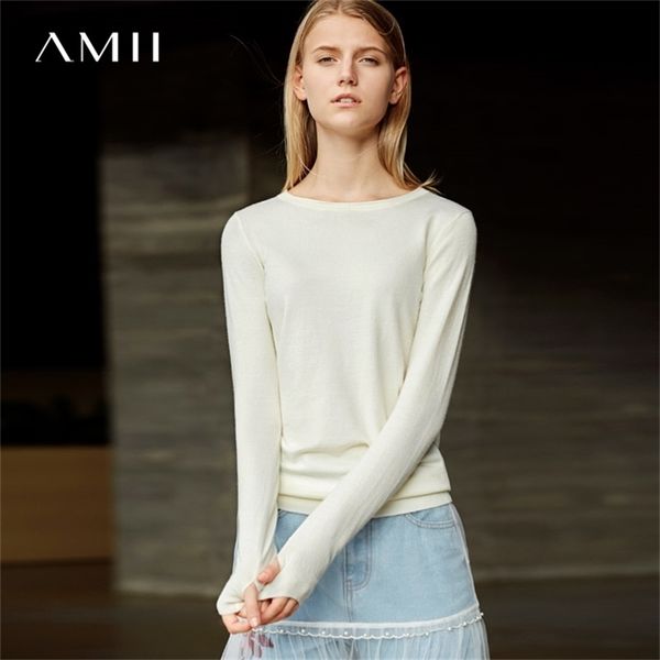 amii autumn women basic sweater female casual solid round neck long sleeve pullovers sweaters 11860105 201223, White;black
amii autumn women basic sweater female casual solid round neck long sleeve pullovers sweaters 11860105 201223, White;black
