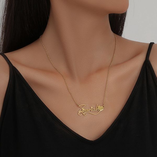 personalized fashion stainless steel cutting diy name lettering english necklace steel love creative necklace fashion accessories cx220408, Silver
personalized fashion stainless steel cutting diy name lettering english necklace steel love creative necklace fashion accessories cx220408, Silver