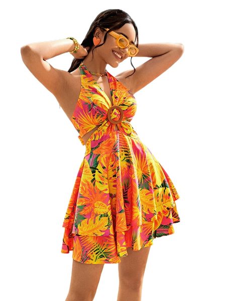 tropical print o-ring detail layered hem tie backless halter dress i2zr#, Black;gray
tropical print o-ring detail layered hem tie backless halter dress i2zr#, Black;gray
