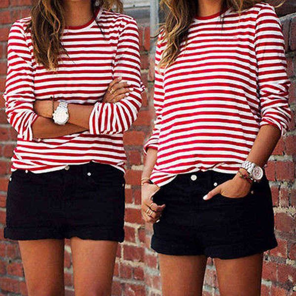 fashioin women red white striped shirts long sleeve t shirt cotton loose shirt female basic o-neck tee casual spring autumn l220714
fashioin women red white striped shirts long sleeve t shirt cotton loose shirt female basic o-neck tee casual spring autumn l220714