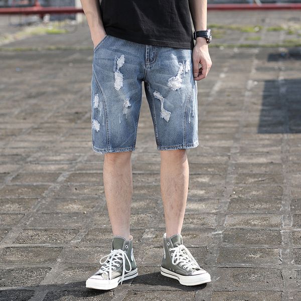 men's jeans designer multi pocket overalls men's summer thin breeches casual perforated denim shorts loose wide leg capris 9a1h, Blue
men's jeans designer multi pocket overalls men's summer thin breeches casual perforated denim shorts loose wide leg capris 9a1h, Blue