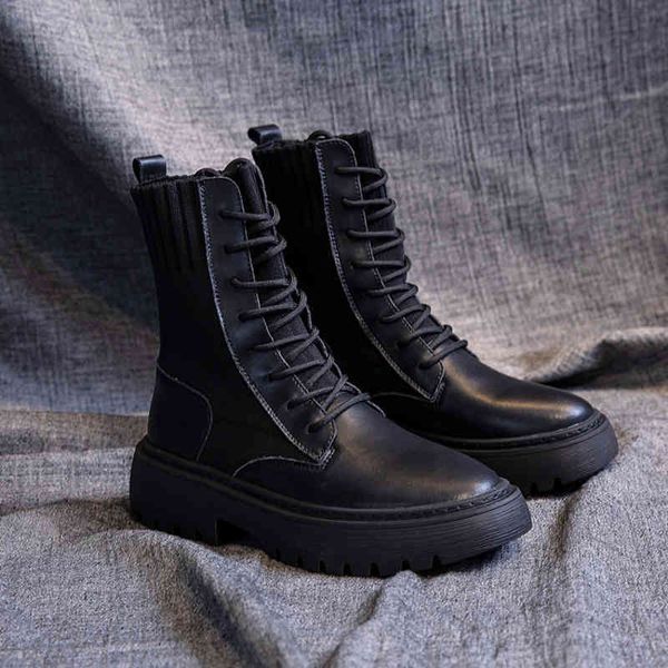 boots martin boots women's autumn leather thick bottom handsome british style motorcycle net red heel socks middle tube 6sp0, Black
boots martin boots women's autumn leather thick bottom handsome british style motorcycle net red heel socks middle tube 6sp0, Black