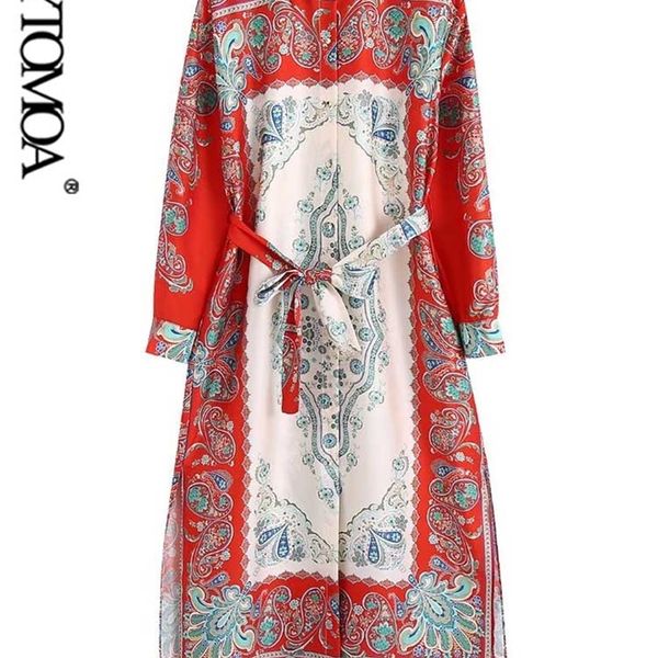 women fashion with belt totem print cozy midi shirt dress vintage long sleeve side vents female dresses vestidos mujer 220526, Black;gray
women fashion with belt totem print cozy midi shirt dress vintage long sleeve side vents female dresses vestidos mujer 220526, Black;gray