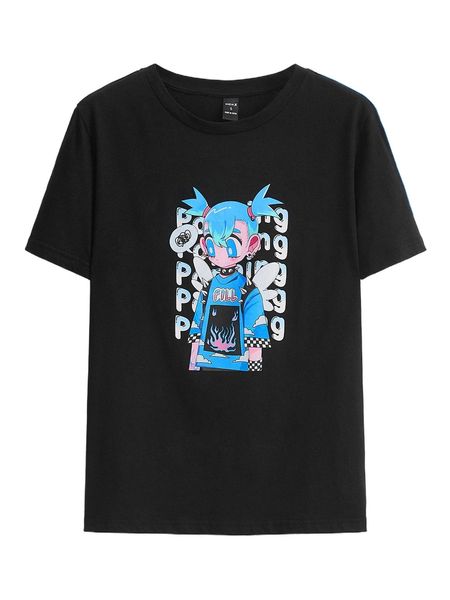 x rk7777 figure & letter graphic tee i7lb#, White