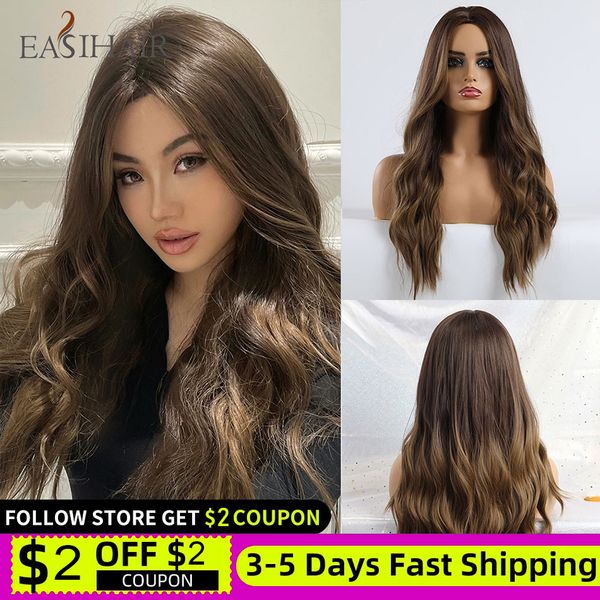 lx brand long brown ombre synthetic wigs for women natural hair wavy wigs middle part female wig cosplay heat resistant wigsfactory direct, Black
lx brand long brown ombre synthetic wigs for women natural hair wavy wigs middle part female wig cosplay heat resistant wigsfactory direct, Black