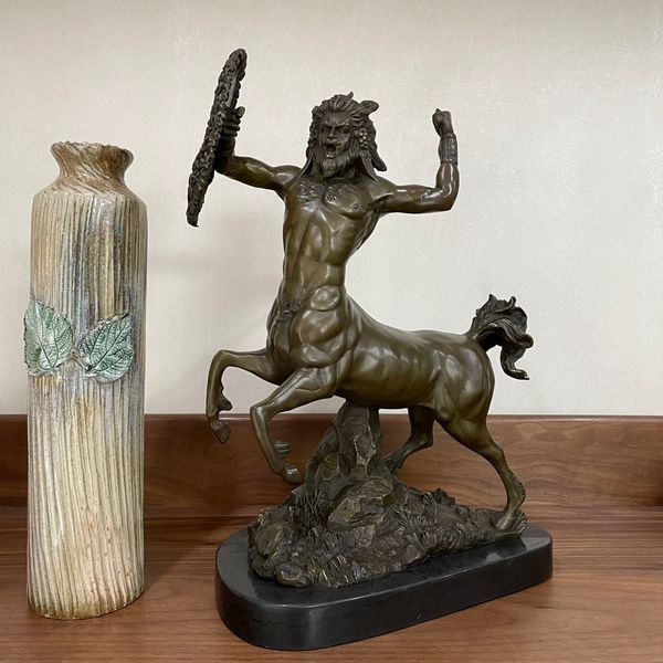 44cm large size europe myth bronze centaur statue greek sculpture remy martin home l decoration, Silver
44cm large size europe myth bronze centaur statue greek sculpture remy martin home l decoration, Silver